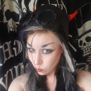 Tank Girl Aviator Cap with Goggles & Horns